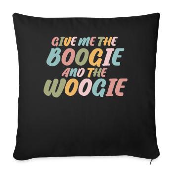 Boogie Woogie Danseur rétro Danse swing - Housse de coussin décorative 45 x 45 cm - noir - Devant