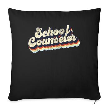 School Counselor Retro Vintage - Sofakissenbezug 45 x 45 cm - Schwarz - Vorne