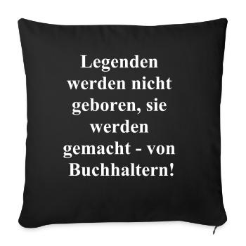 Buchhaltungs-Guru Geschenk - Sofakissenbezug 45 x 45 cm - Schwarz - Vorne