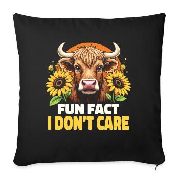 Scottish Highland Cattle Highland Cow Highland Cow - Sofa pillowcase 17,3'' x 17,3'' (45 x 45 cm) - black - Front