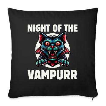 Night Of The Vampurr - Sofa pillowcase 17,3'' x 17,3'' (45 x 45 cm) - black - Front