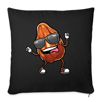 Dates Fruit Dancing - Sofa pillowcase 17,3'' x 17,3'' (45 x 45 cm) - black - Front