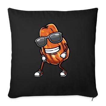 Dates Fruit Dancing - Sofa pillowcase 17,3'' x 17,3'' (45 x 45 cm) - black - Front