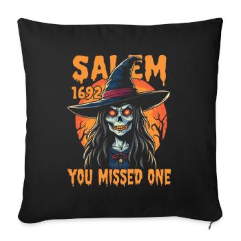 Costume de sorcière d’Halloween Balai de sorcière - Housse de coussin décorative 45 x 45 cm - noir - Devant