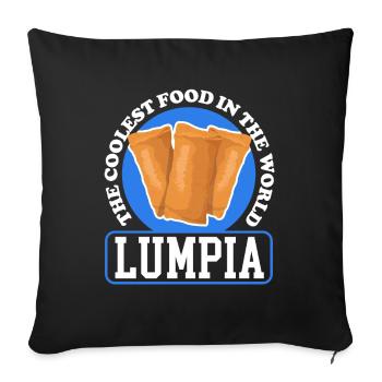 Lumpia Spring Rolls Loempia Gift - Sofa pillowcase 17,3'' x 17,3'' (45 x 45 cm) - black - Front