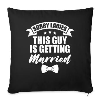 Enterrement de vie de jeune fille et de jeune fille - Housse de coussin décorative 45 x 45 cm - noir - Devant