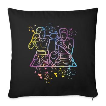 Boxing Fighter Kids Boxing Match Boxer - Sofa pillowcase 17,3'' x 17,3'' (45 x 45 cm) - black - Front