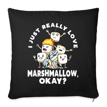 J’adore vraiment les guimauves - Housse de coussin décorative 45 x 45 cm - noir - Devant