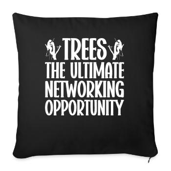 Arborist Baumpfleger Baumkletterer Baumklettern - Sofakissenbezug 45 x 45 cm - Schwarz - Vorne