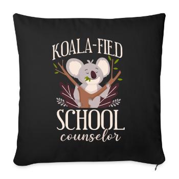 School Counselor Koala Koala-Fied - Sofakissenbezug 45 x 45 cm - Schwarz - Vorne