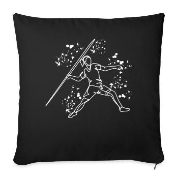 Javelin Throw Colorsplash Javelin Throw - Sofa pillowcase 17,3'' x 17,3'' (45 x 45 cm) - black - Front