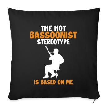Le stéréotype du bassoniste est basé sur moi Music Player - Housse de coussin décorative 45 x 45 cm - noir - Devant