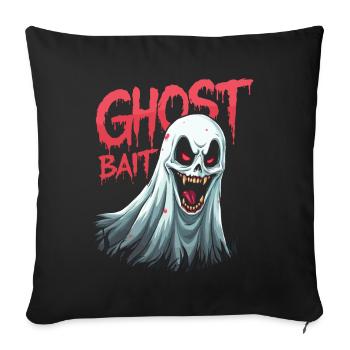 Appât fantôme Halloween Geist Gespenst Geister - Housse de coussin décorative 45 x 45 cm - noir - Devant
