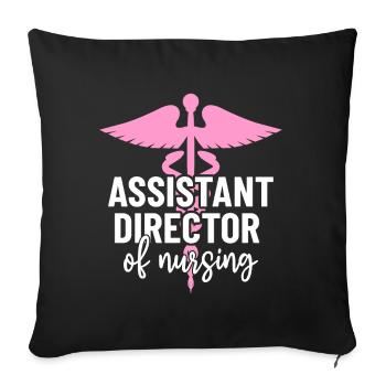 Assistant Director Of Nursing Funny ADON Nurse - Sofa pillowcase 17,3'' x 17,3'' (45 x 45 cm) - black - Front