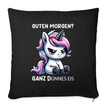 Guten Morgen Ganz Dünnes Eis - Sofa pillowcase 17,3'' x 17,3'' (45 x 45 cm) - black - Front