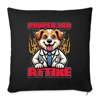 Veterinary Technician Proper Lab Attire Vet Med - Sofa pillowcase 17,3'' x 17,3'' (45 x 45 cm) - black - Front
