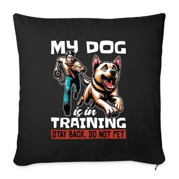 Dog Trainer My Dog Is In Training Agility Training - Sofa pillowcase 17,3'' x 17,3'' (45 x 45 cm) - black - Front