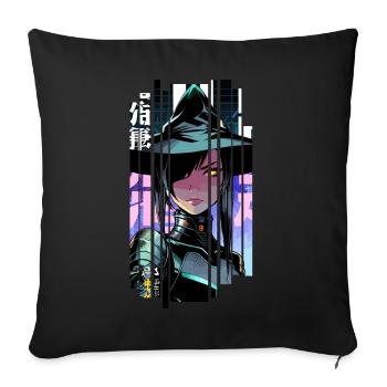 Geometric Halloween Witch - Sofa pillowcase 17,3'' x 17,3'' (45 x 45 cm) - black - Front