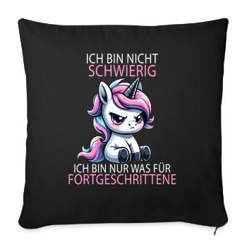Je ne suis pas difficile à dire sarcastique - Housse de coussin décorative 45 x 45 cm - noir - Devant