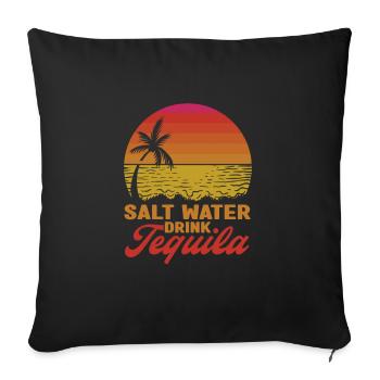 Tequila Sunrise Saufen Party Mexiko Geschenk - Sofakissenbezug 45 x 45 cm - Schwarz - Vorne