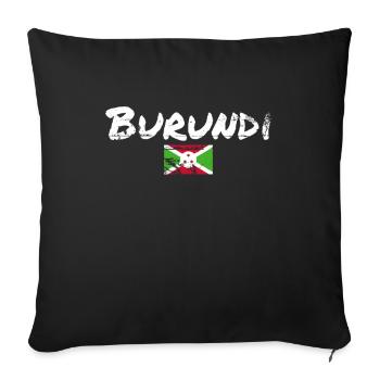 Burundi Vintage Burundian Flag Burundian - Sofa pillowcase 17,3'' x 17,3'' (45 x 45 cm) - black - Front