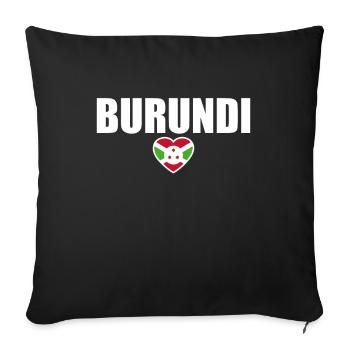 Burundi Burundian flag Burundian - Sofa pillowcase 17,3'' x 17,3'' (45 x 45 cm) - black - Front