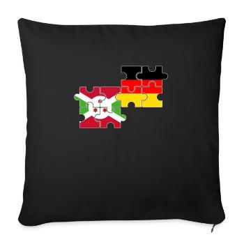 Burundi Germany Flag Burundian - Sofa pillowcase 17,3'' x 17,3'' (45 x 45 cm) - black - Front