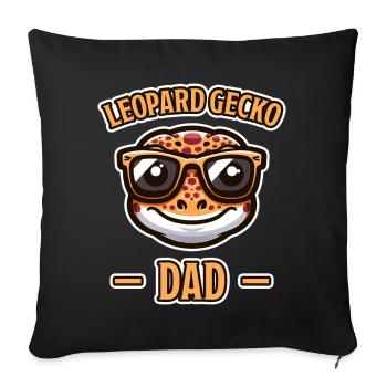 Gecko léopard disant drôle Gecko léopard cadeau - Housse de coussin décorative 45 x 45 cm - noir - Devant