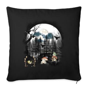 Forest Nature Frog Frogs Mystical - Sofa pillowcase 17,3'' x 17,3'' (45 x 45 cm) - black - Front