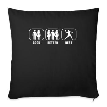 Good Better Best Dodgeball Team Game Prisonball - Sofa pillowcase 17,3'' x 17,3'' (45 x 45 cm) - black - Front