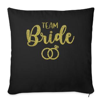 Hen bachelorette party bride - Sofa pillowcase 17,3'' x 17,3'' (45 x 45 cm) - black - Front