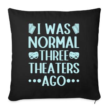 Théâtre musical I était une scénographie normale - Housse de coussin décorative 45 x 45 cm - noir - Devant