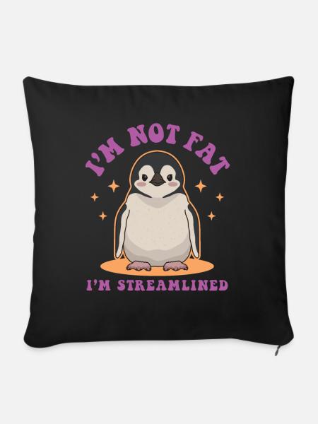 Pinguin Baby Pinguine Geschenke - Sofakissenbezug 45 x 45 cm - Schwarz