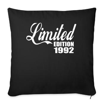 Limited Edition 1992 - Sofa pillowcase 17,3'' x 17,3'' (45 x 45 cm) - black - Front
