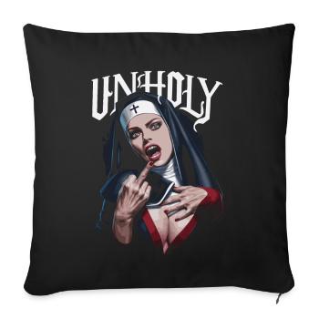 Provocateur et expressif – mode rebelle - Housse de coussin décorative 45 x 45 cm - noir - Devant