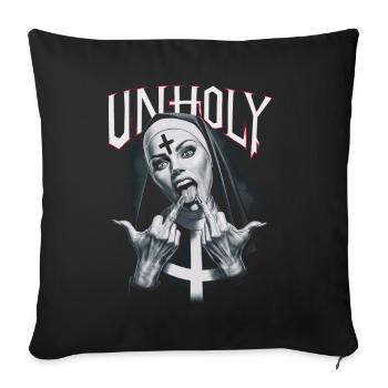 Provocateur et expressif – mode rebelle - Housse de coussin décorative 45 x 45 cm - noir - Devant
