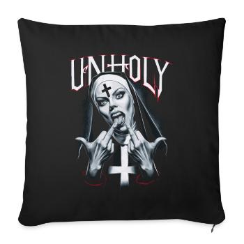 Provocateur et expressif – mode rebelle - Housse de coussin décorative 45 x 45 cm - noir - Devant