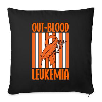 leukemia awareness blood cancer fight - Sofa pillowcase 17,3'' x 17,3'' (45 x 45 cm) - black - Front