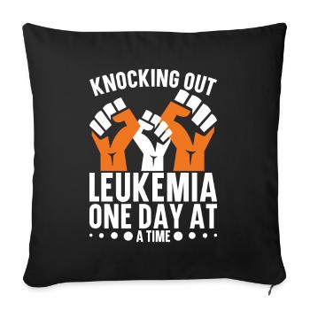 leukemia awareness blood cancer fight - Sofa pillowcase 17,3'' x 17,3'' (45 x 45 cm) - black - Front