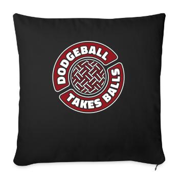 Völkerball Nimmt Bälle Prisonball Team Spiel Spieler - Sofakissenbezug 45 x 45 cm - Schwarz - Vorne