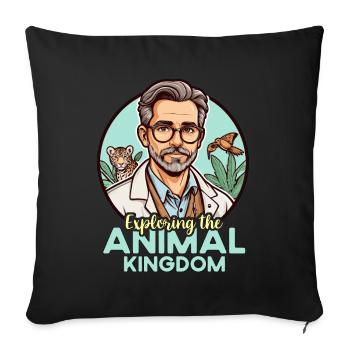 Zoologist Exploring The Animal Kingdom Zoology - Sofa pillowcase 17,3'' x 17,3'' (45 x 45 cm) - black - Front