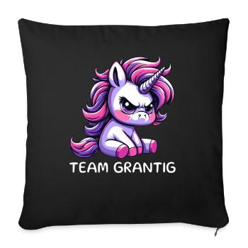 Team Grantig - Sofakissenbezug 45 x 45 cm - Schwarz - Vorne