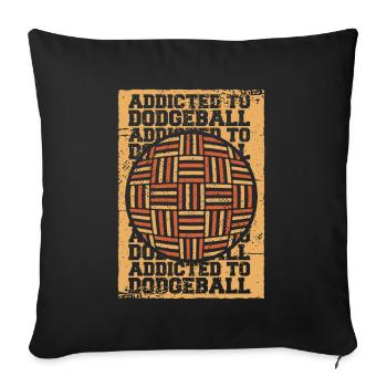 Addicted To Dodgeball Prisonball Jeu d’équipe - Housse de coussin décorative 45 x 45 cm - noir - Devant