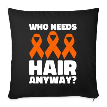 leukemia awareness blood cancer fight - Sofa pillowcase 17,3'' x 17,3'' (45 x 45 cm) - black - Front