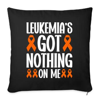 leukemia awareness blood cancer fight - Sofa pillowcase 17,3'' x 17,3'' (45 x 45 cm) - black - Front