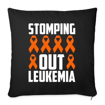 leukemia awareness blood cancer fight - Sofa pillowcase 17,3'' x 17,3'' (45 x 45 cm) - black - Front