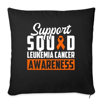 leukemia awareness blood cancer fight - Sofa pillowcase 17,3'' x 17,3'' (45 x 45 cm) - black - Front