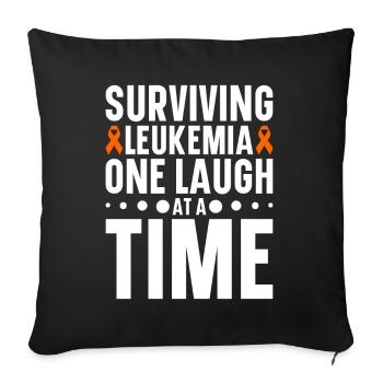 leukemia awareness blood cancer fight - Sofa pillowcase 17,3'' x 17,3'' (45 x 45 cm) - black - Front