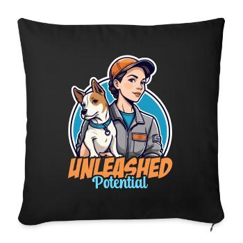 Dog Trainer Unleashed Potential Animal Behaviorist - Sofakissenbezug 45 x 45 cm - Schwarz - Vorne