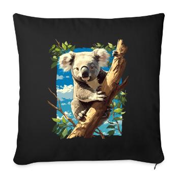 Koalas Koala - Sofa pillowcase 17,3'' x 17,3'' (45 x 45 cm) - black - Front